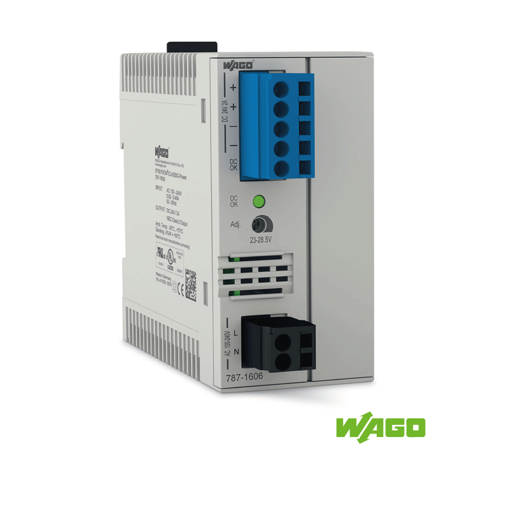 WAGO Fuente de alimentación CLASSIC monofásica 24VDC 2A 48W con señal DC OK