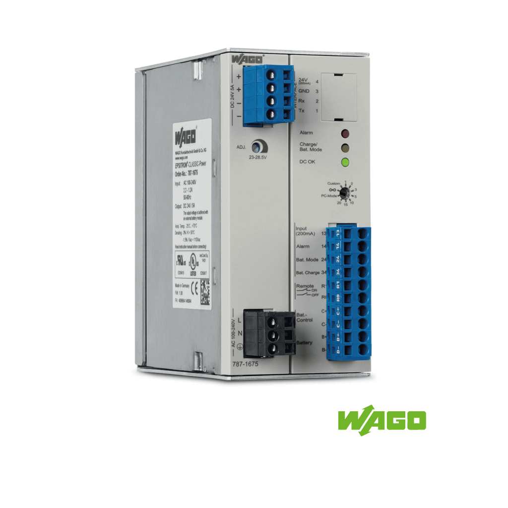 WAGO Fuente de alimentación CLASSIC 24VDC 5A con cargador y controlador integrados