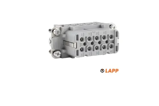 [10441100] LAPP EPIC® H-A 10 BS Inserto rectangular hembra 10P+T pines (1-10), conexión atornillada con protección de hilo