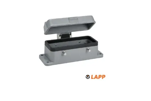 [10073000] LAPP EPIC® H-B 16 AD-BO AG Carcasa base de montaje en panel con tapa protectora y palanca doble