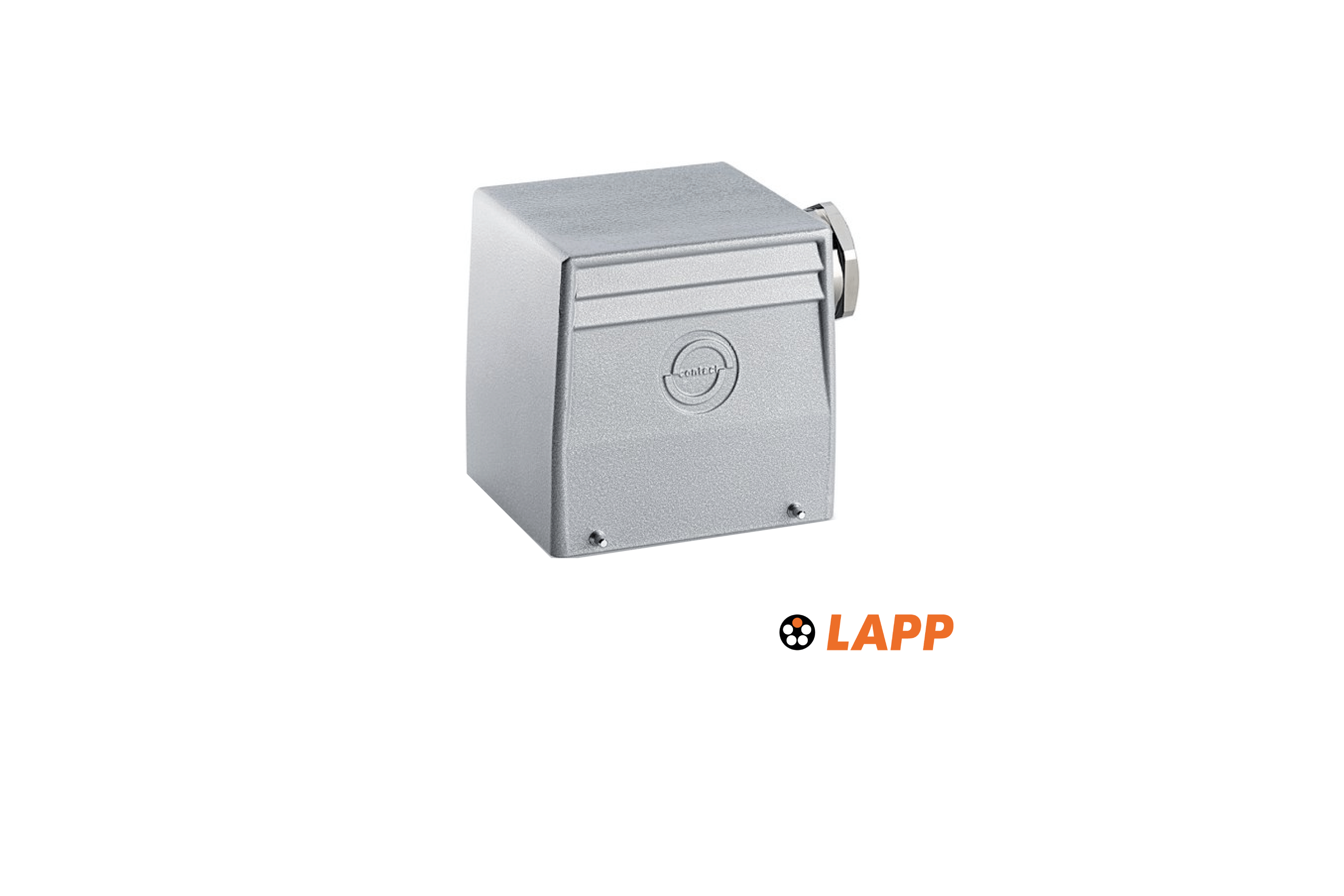 [10135000] LAPP EPIC® H-B 32 TS 21 Carcasa Volante, entrada de cable angulado PG21 con cuello, palanca doble