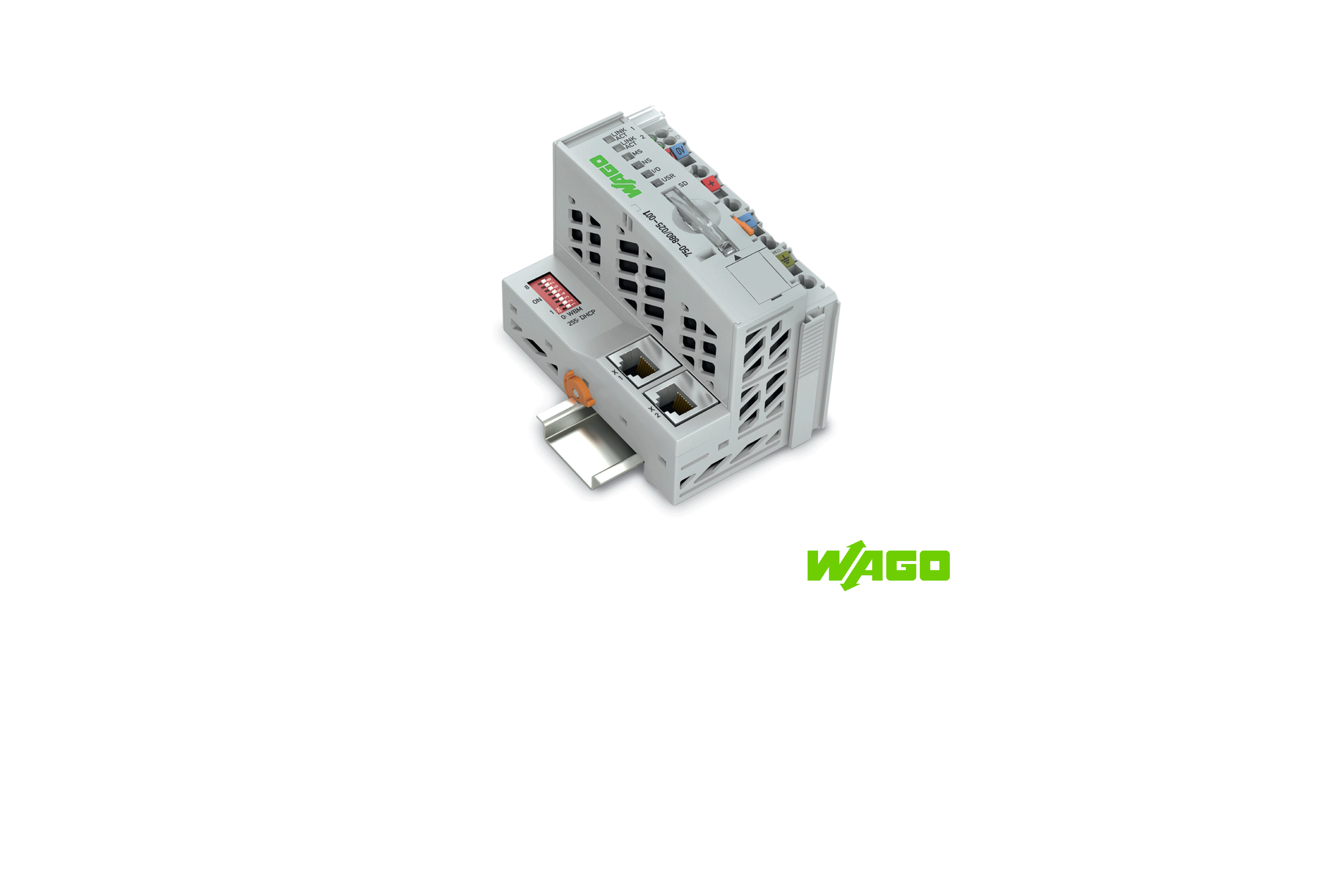[750-880/025-001] WAGO Controlador PLC Ethernet/IP con ranura SD y tecnología de telecontrol