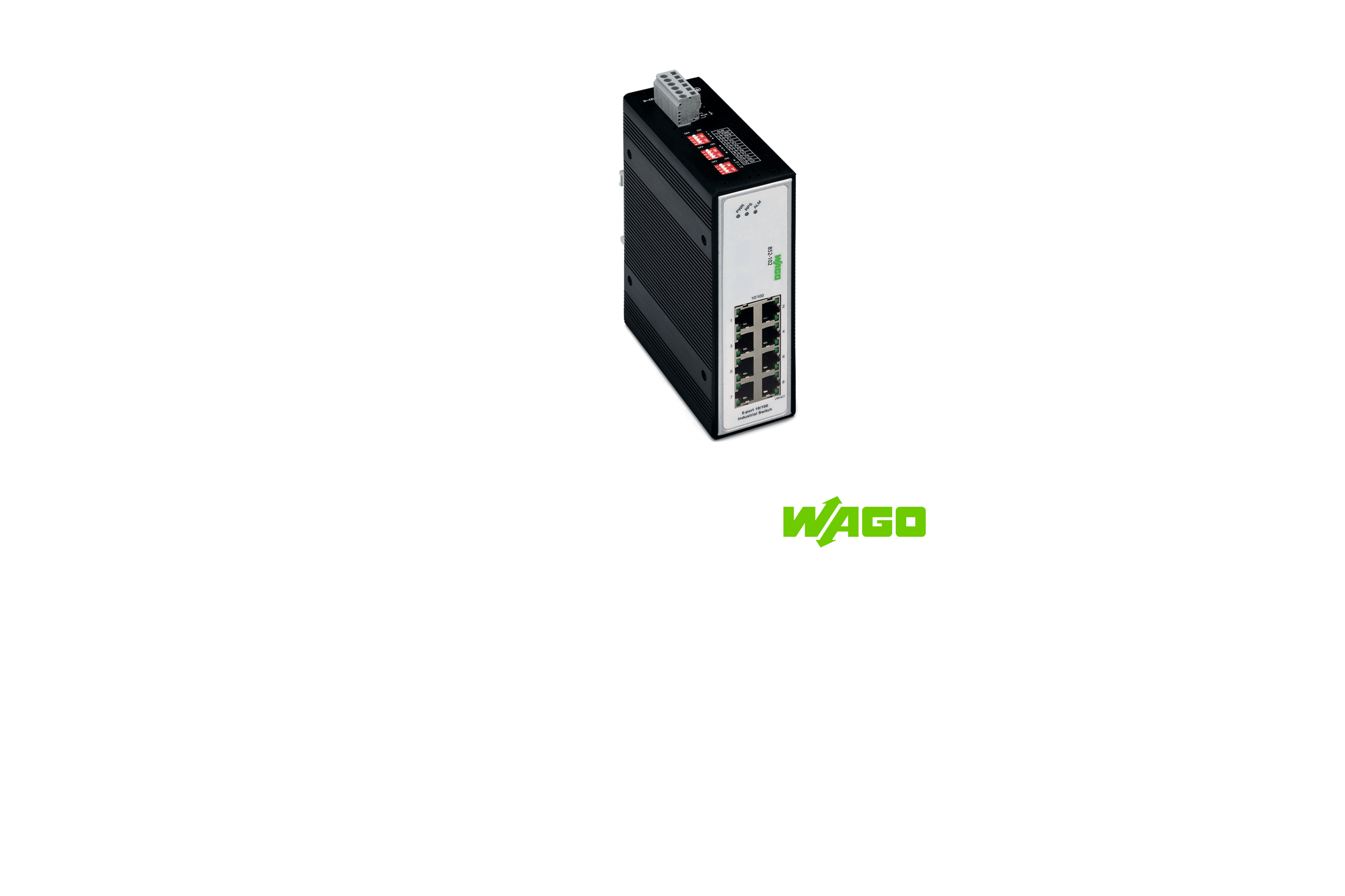 [852-102] WAGO Switch industrial 8 puertos 100BASE-TX RJ45