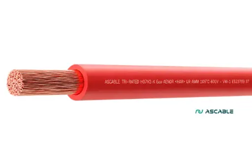 [333820041563] ASCABLE cable unipolar H07Z1-K 450/750V 2,5mm2 rollo x100mts LSZH rojo 450/750V